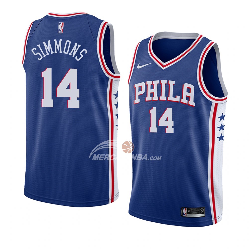 Maglia Philadelphia 76ers Jonathon Simmons Icon 2018 Blu